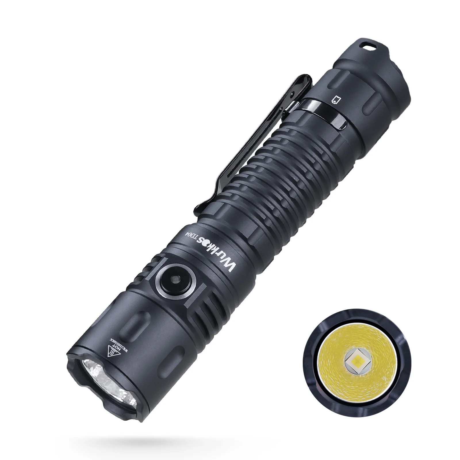 Powerful XHP50D HI 3000lm Throw 295M Tactical EDC Torch IPX8 Waterproof  21700 Rechargeable LED Flashlight