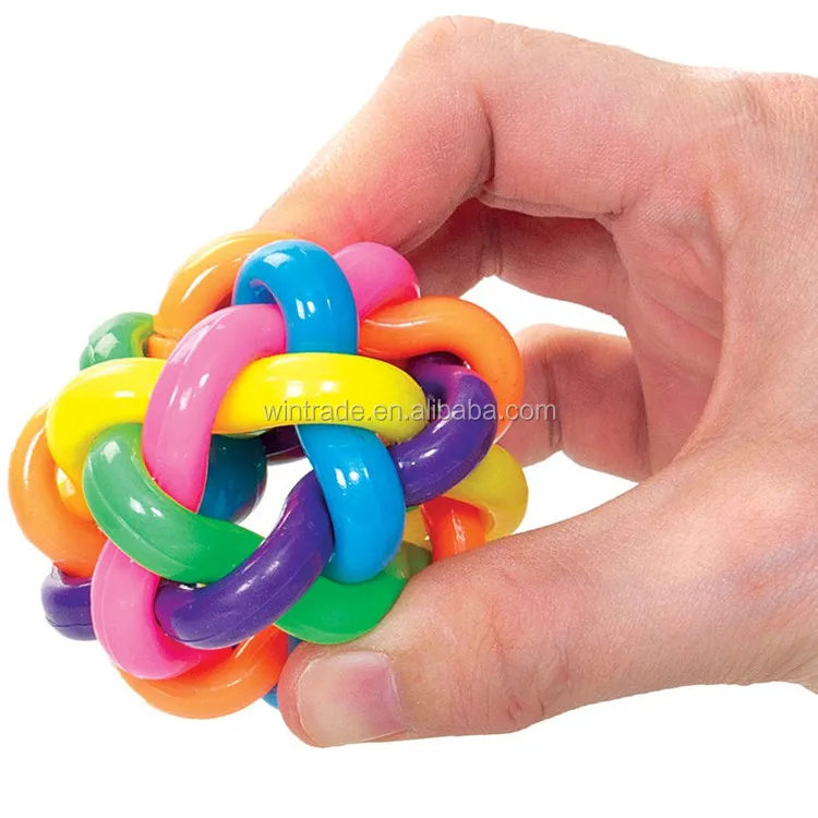 Stress Relief Rainbow Rubber Balls Squeeze Toys Ideal for Kids Even Pets