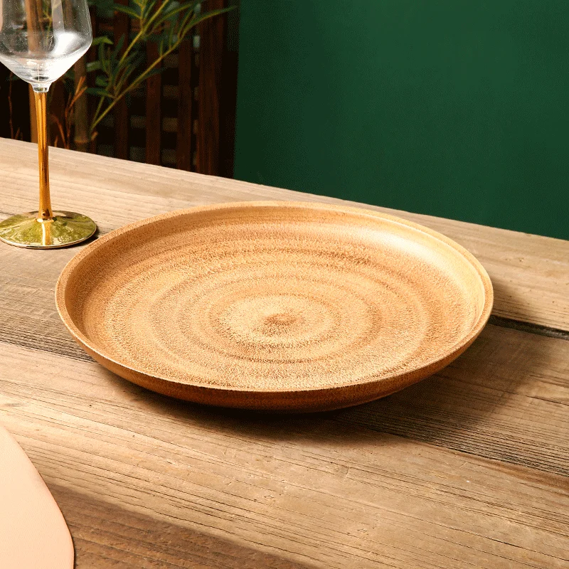 WEIYE Nordic Style Serving Dishes Porcelain Plato For Restaurant Dinner Tableware Round Smooth Spiral Design Ceramic Plate