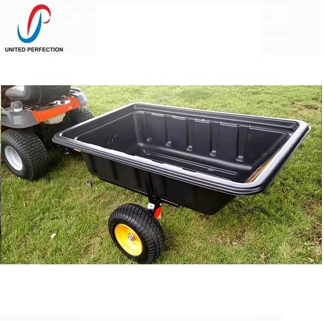 EU Popular Promotional Multi purpose Tow Behind TRACTOR DUMP TRAILER garden trailer heavy duty trailer with Low MOQ