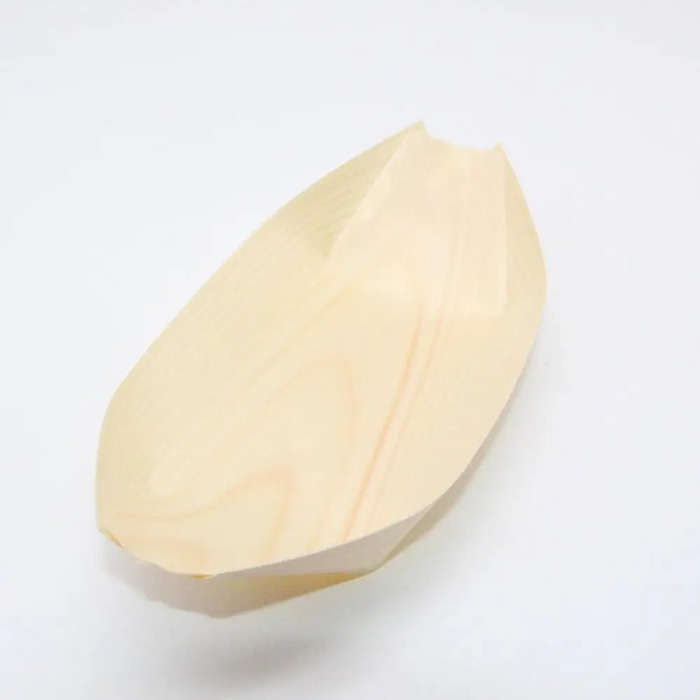 Одноразовые лодки тип экологически чистые деревянные суши лодки сервировочный лоток