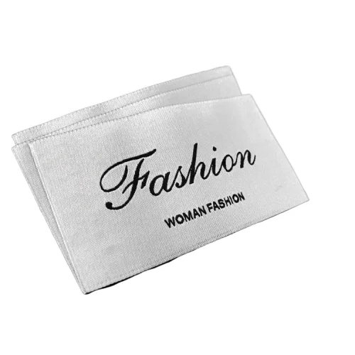 High quality Custom private label women new dress clothing woven label for garment