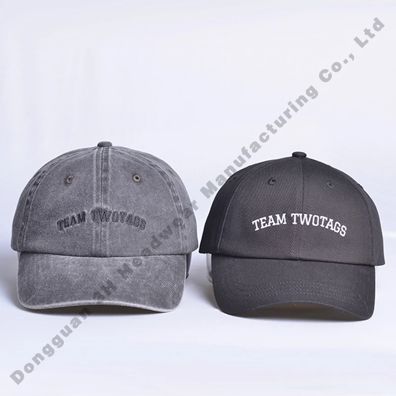High Quality Fashion Curved Brim Sports Washed Cotton Gorras Baseball Cap Hat Custom Embroidery Logo Baseball Caps