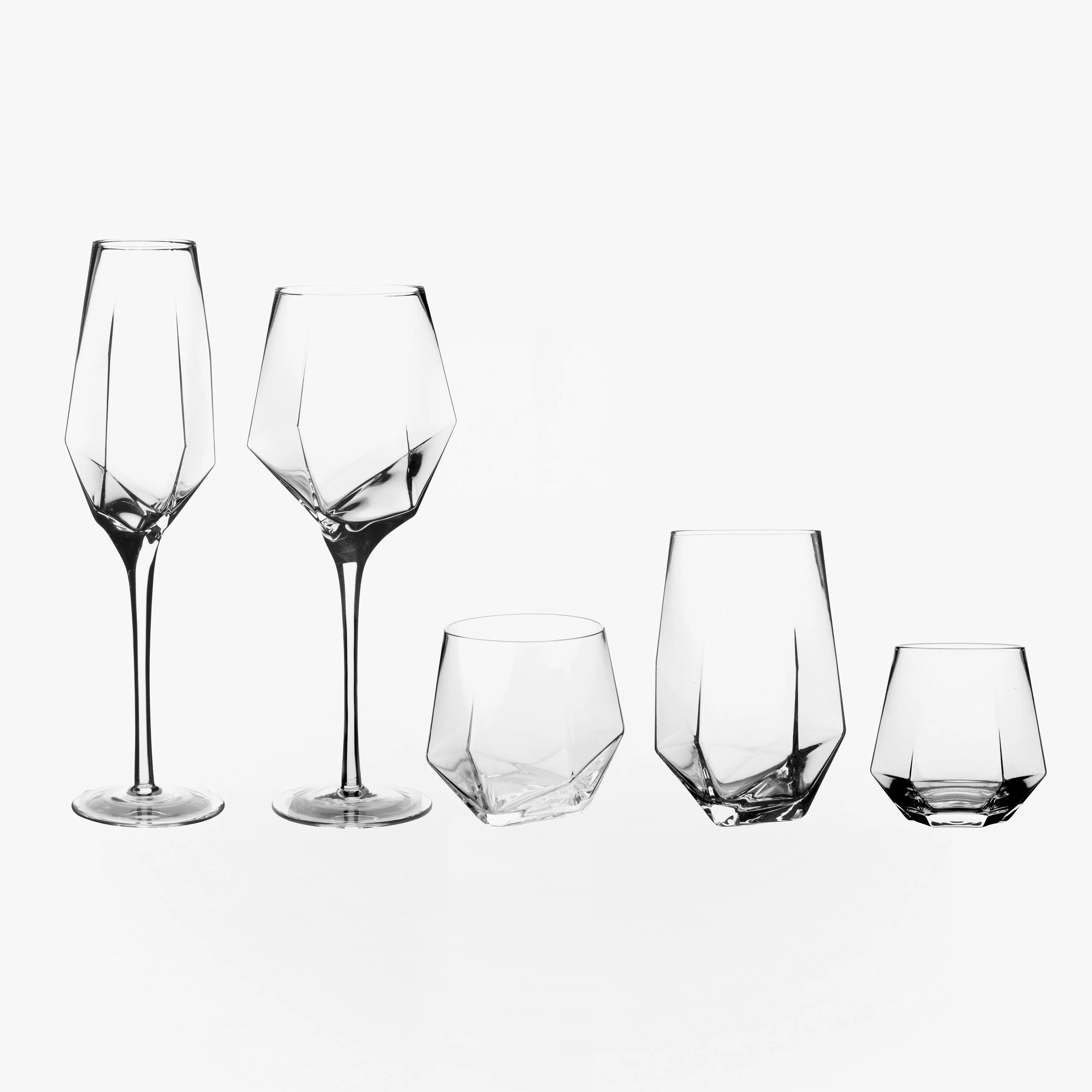 
raymond OEM customization Personalized goblet crystal glass wine Diamond wine glass crystal wine glass set for wedding 