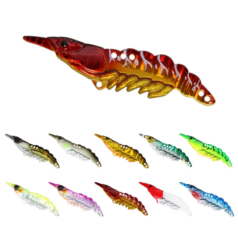 New Metal Vib Bionic Shrimp Fishing Lures 5g 7g 11g 14g Vibration Bait Custom Vibe Fishing Lure Wobbler