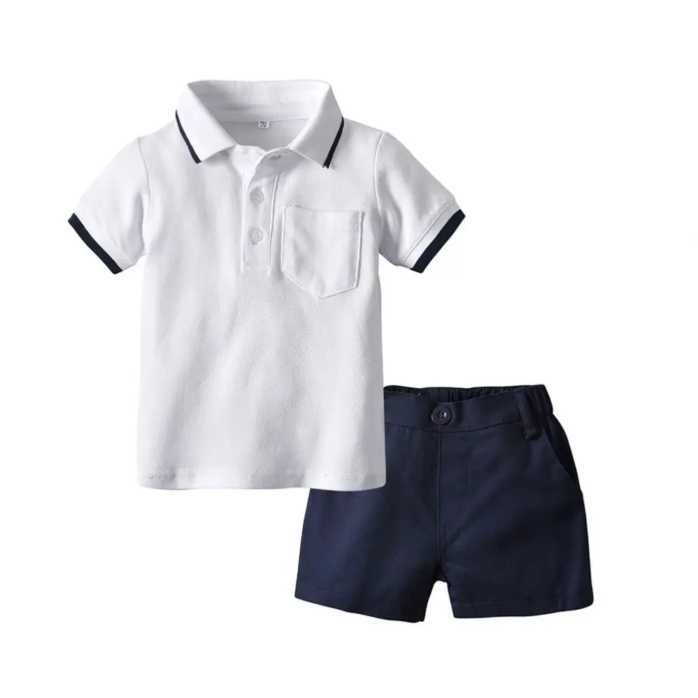Hot Sale 2021 Summer Style Children Clothing Sets Tops Shorts Belt 3 Pcs Set Boys Girls T Pants Sports Suit Kids Clothes