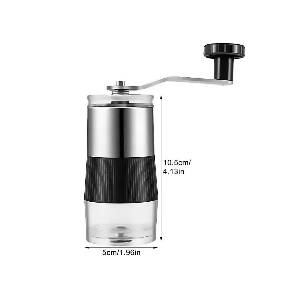 handheld Coffee Mill Custom Stainless Steel Portable Small Coffee Grinder Manual Externally Adjustable Grind Setting Ceramic