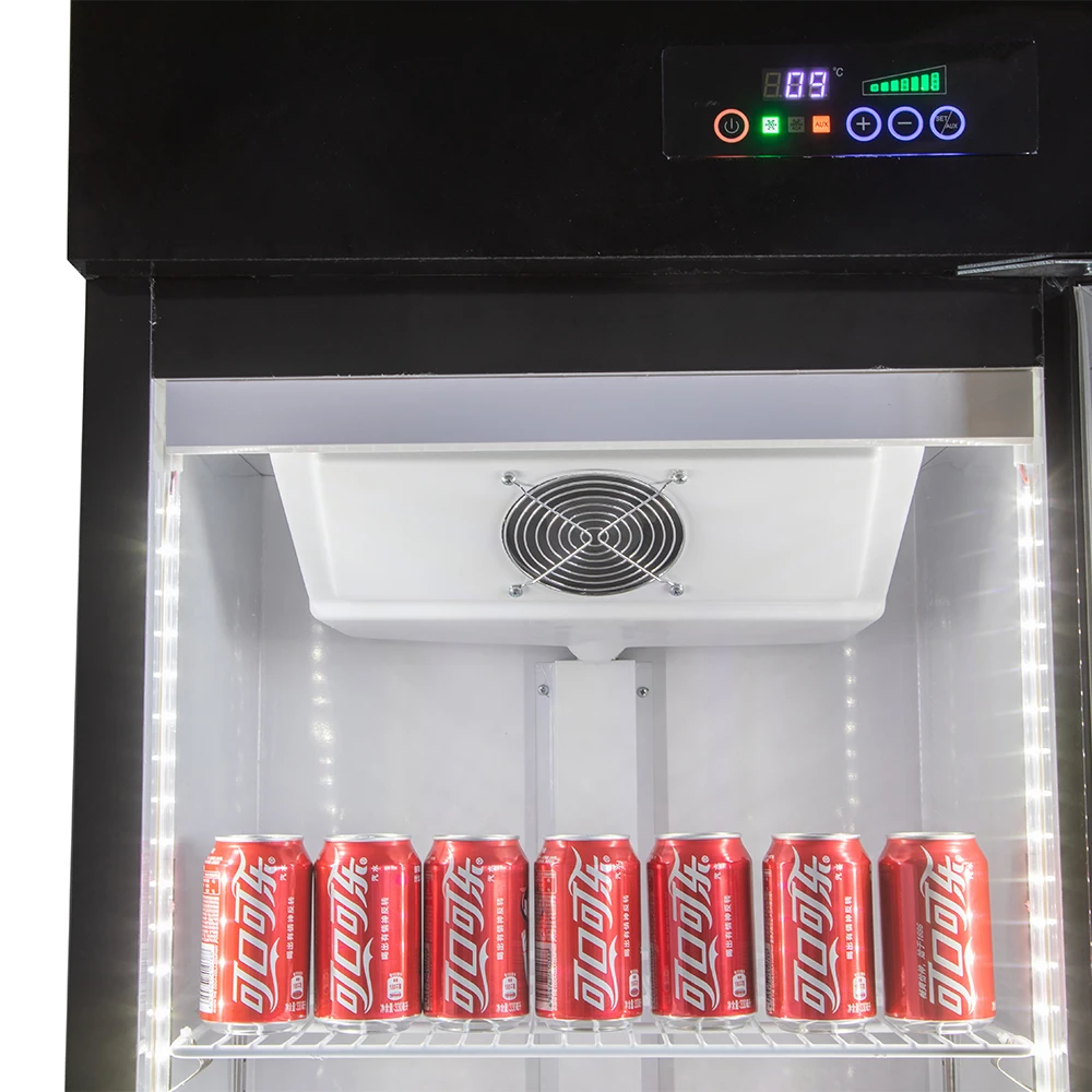 220V good performance display bar drinks freezer juice upright fridge