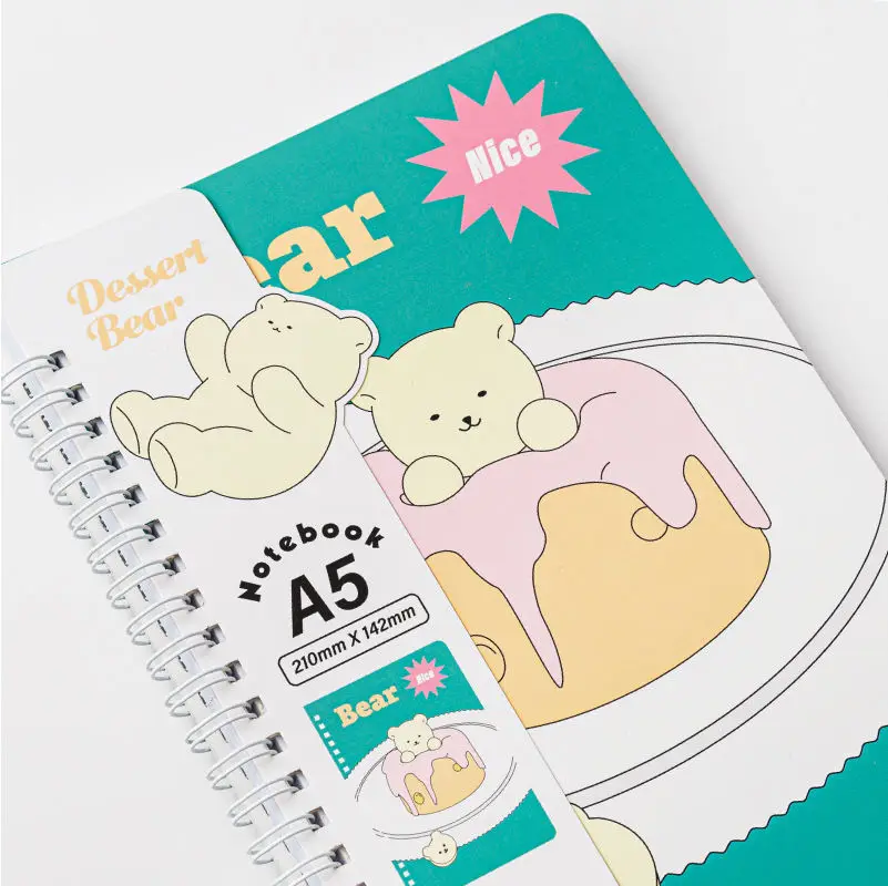 Cartoon School and Office Diary spiral notebook Kawaii Notebook