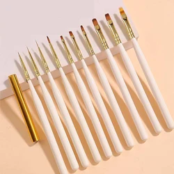 Japanese style nail pen set drawing light therapy 12 pcs professional paint art nail brush set