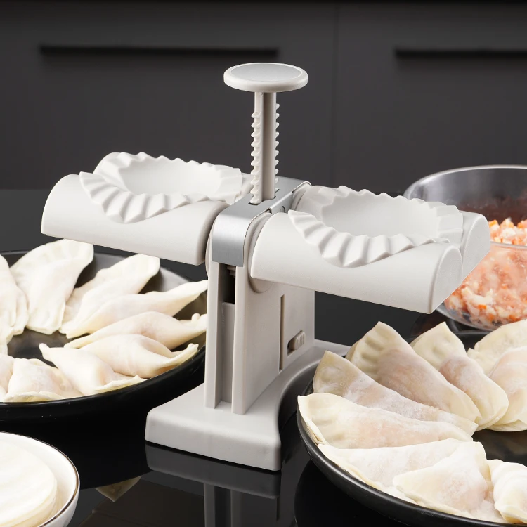 Новое поступление, горячая Распродажа, рабочая кухонная форма для пельменей, Быстрая Форма для пельменей, ручная автоматическая двойная головка для пельменей
