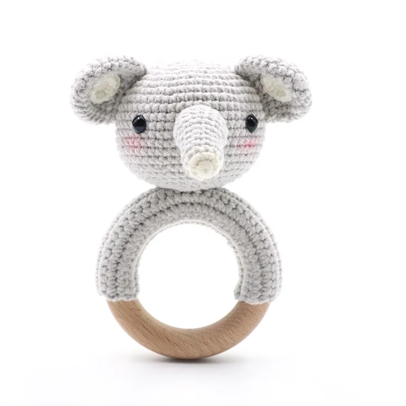 Ручная работа, Новорожденные, колокольчик, игрушка, узоры животных, хлопковая пряжа, вязаное крючком кольцо, погремушка