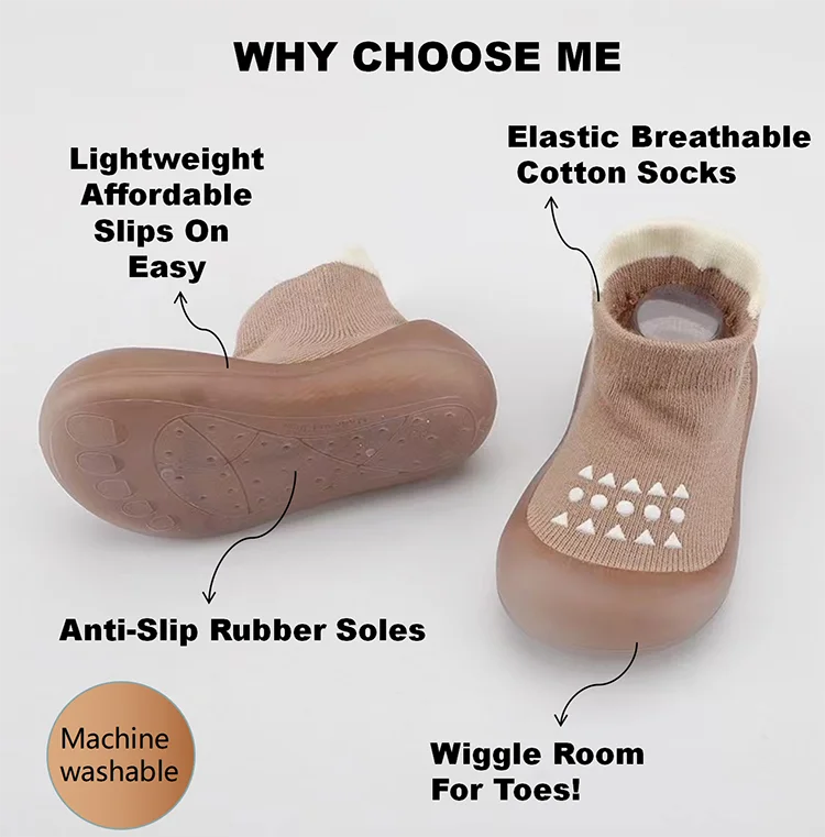 Light weight shoes style baby boy girl socks toddler walking shoes baby socks with grip