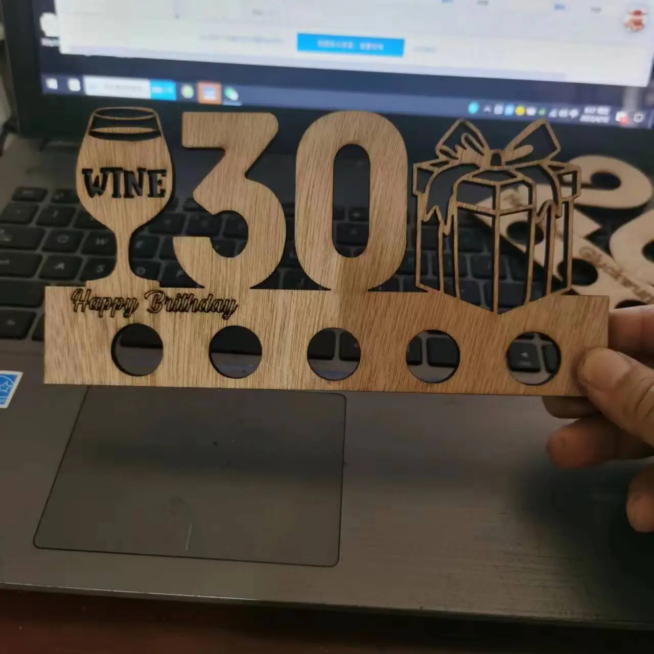 PAFU Wooden Birthday Money Holder for Cash Gift 18th 30th 60th Birthday