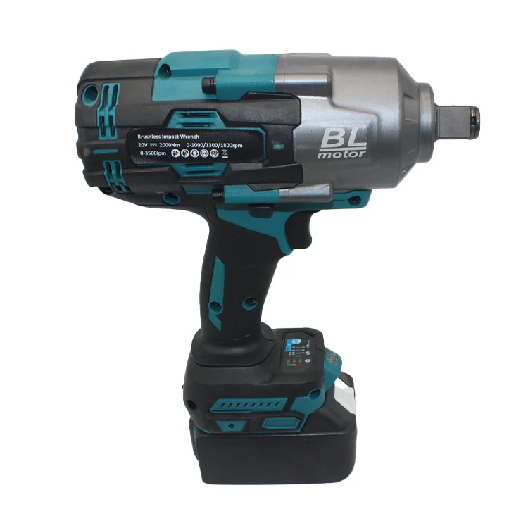 High Quality 21V Cordless Brushless Impact Wrench 2100N.M Torque Industrial Grade Electric Power 2 Batteries Included Model 2221