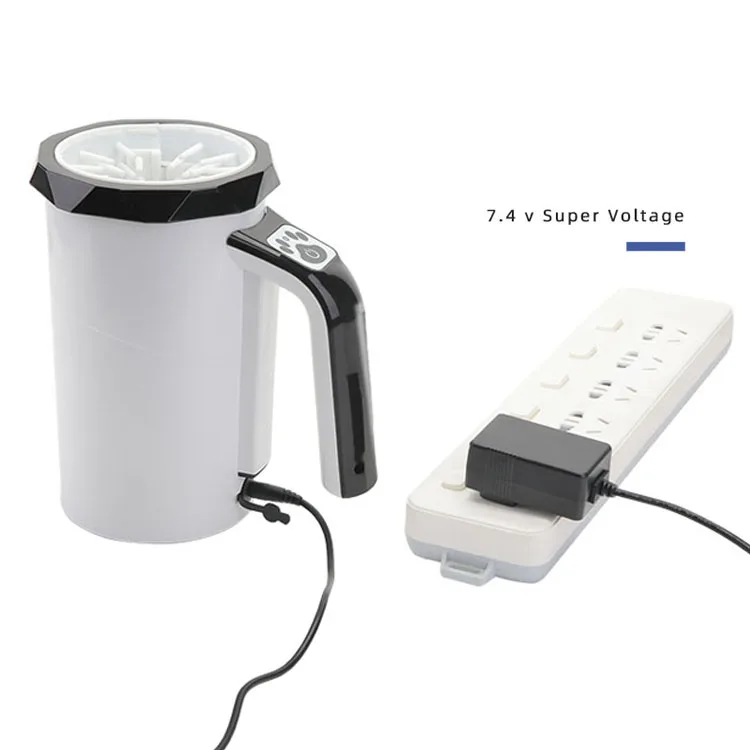 2021 Automatic Dog Paw Cleaner Grooming Brush Soft Silicone Dog Foot Washer for Dog and cat Muddy Paws Black