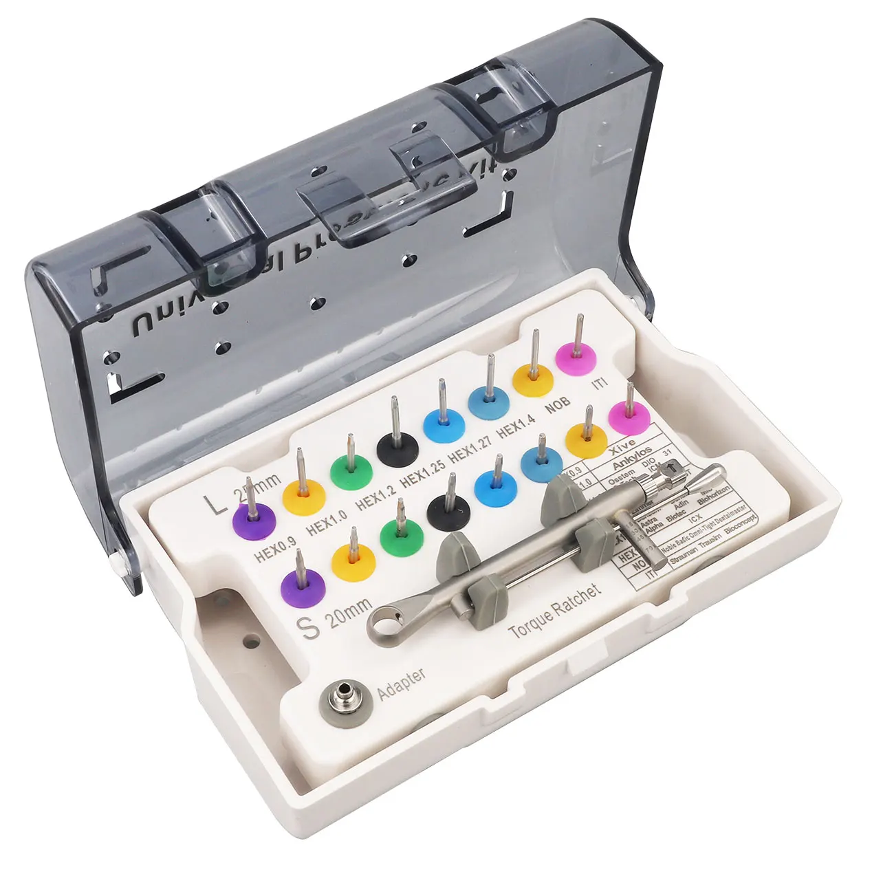 Dental Implant Prosthetic Kit Universal Wrench 16 Pcs Screw screwdriver Instrument kit for implant handpiece torque angle
