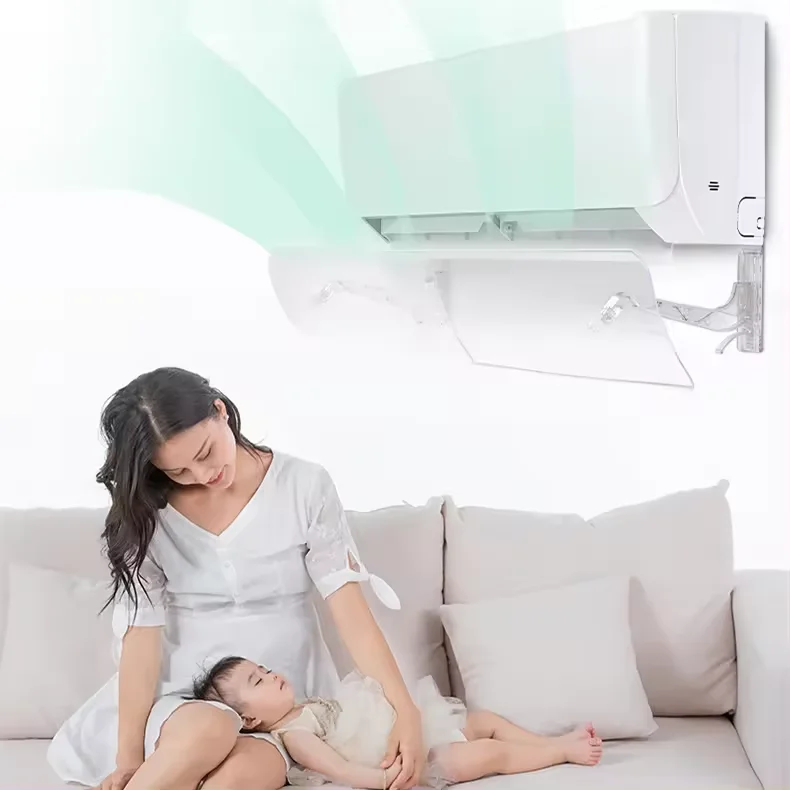 Hot selling transparent air conditioner vent deflector adjustable Air conditioning baffle