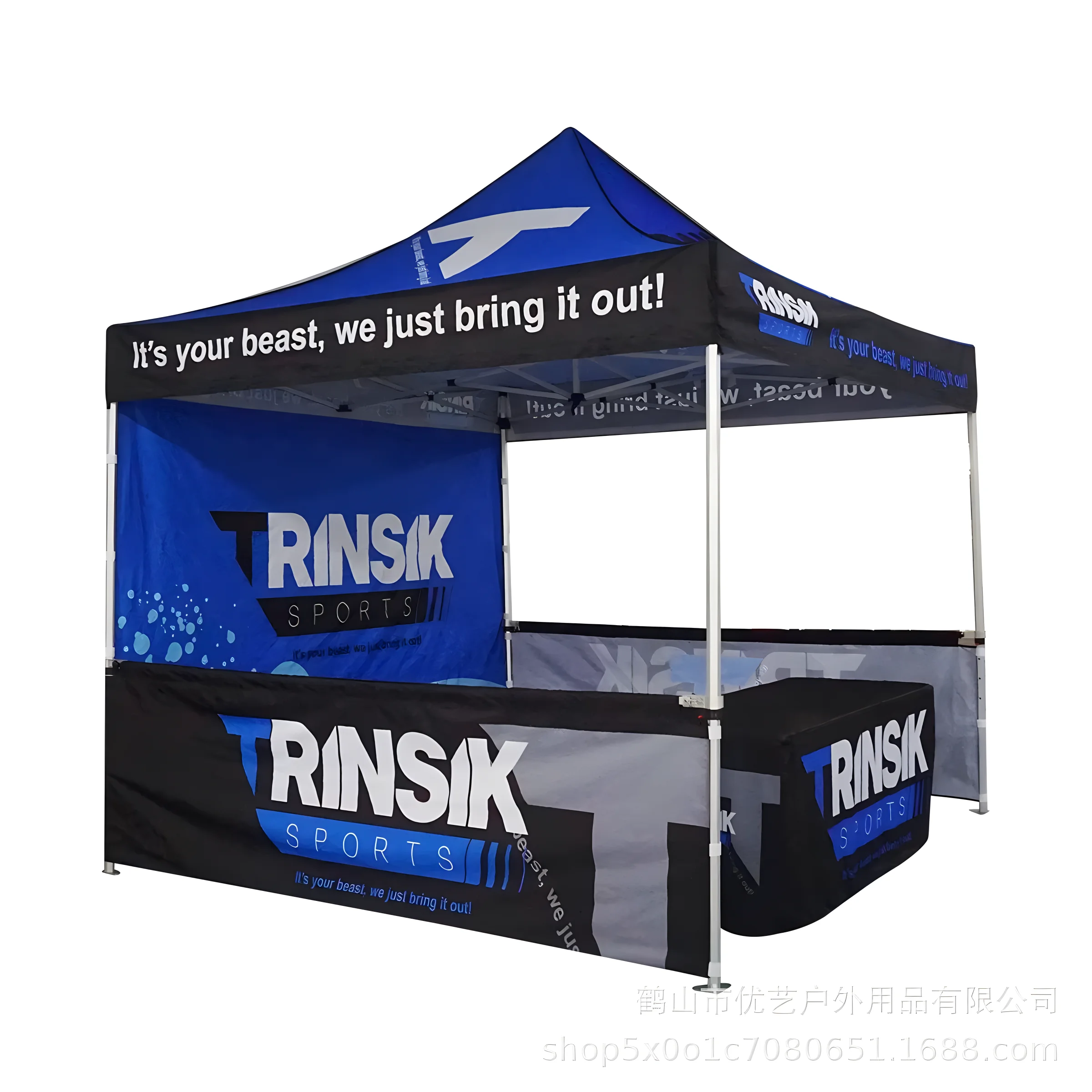 Wholesale Canvas Shelter Gazebo Canopy Waterproof Retractable 10x10 Tent With Table Cover