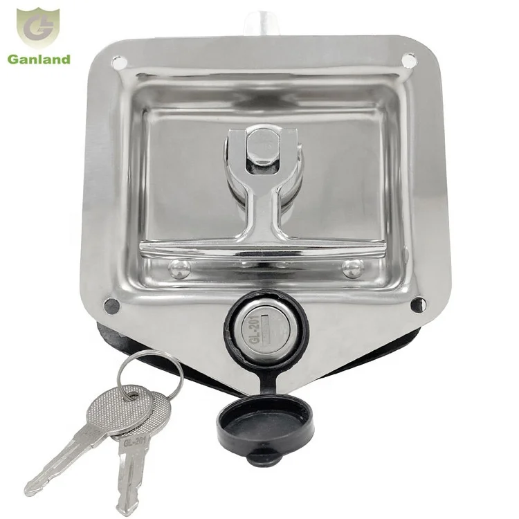 GL-12114 Stainless Steel Folding T Handle Lock For Tool Box,Doors,Cabinets