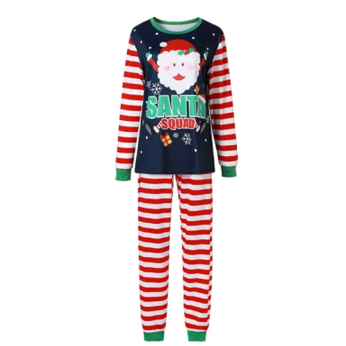 2021 wholesale drop shipping lovely Santa printed family  matching christmas  pajamas sets   family Christmas clothing