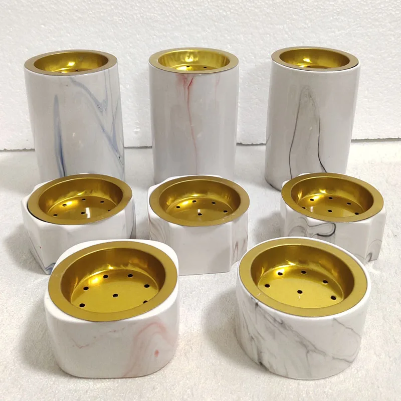 Ywbeyond Ramadan Bukhoor Burner for Dubai Gift Arabic Decor Marble Ceramic thurible Censer Muslim Middle East Incense Burner