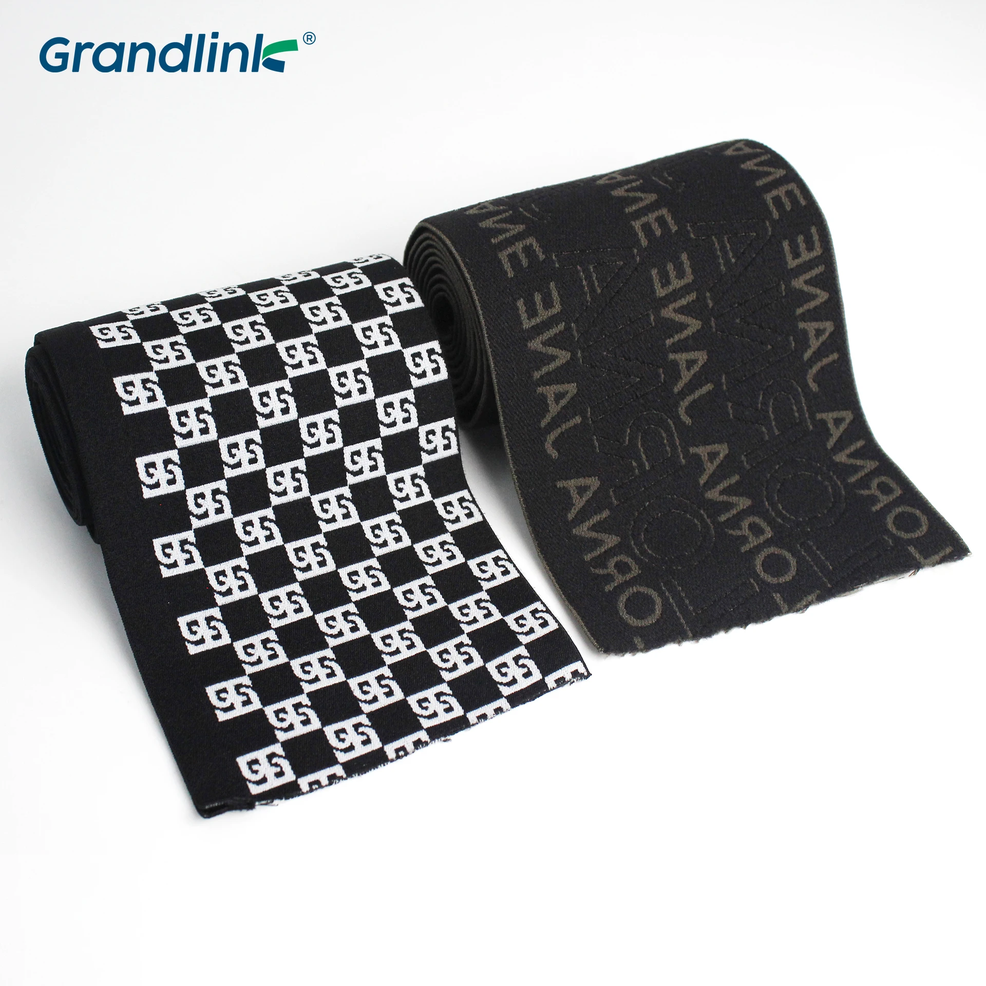 10cm Fold Over Jacquard Elastic Band Woven Sewing Open Side Elastic Band with Opening Edge For Elastic Waistband