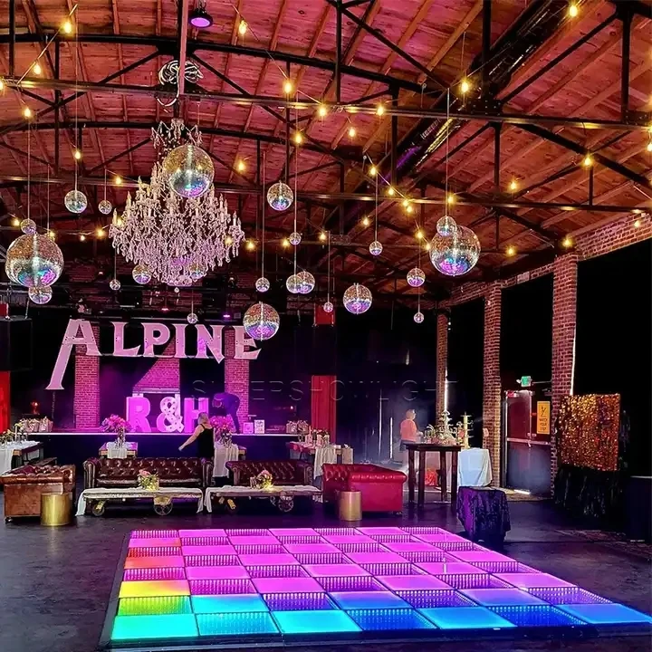 dubai led light dance floor 3D Mirror Infinitely led dance floor light stage dance floor led light decorations
