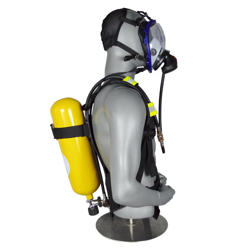 Good Quality Steel Cylinder Respirator with Full Face Gas Mask for Fire Fighting Emergency Rescue