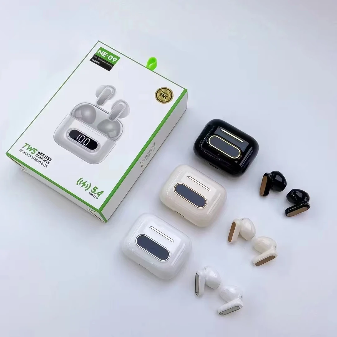2025 Tws earphones headphones NE-09 Sports Gaming earbuds Earbud & in-ear headphones BT5.4 Wireless earbuds NE-09