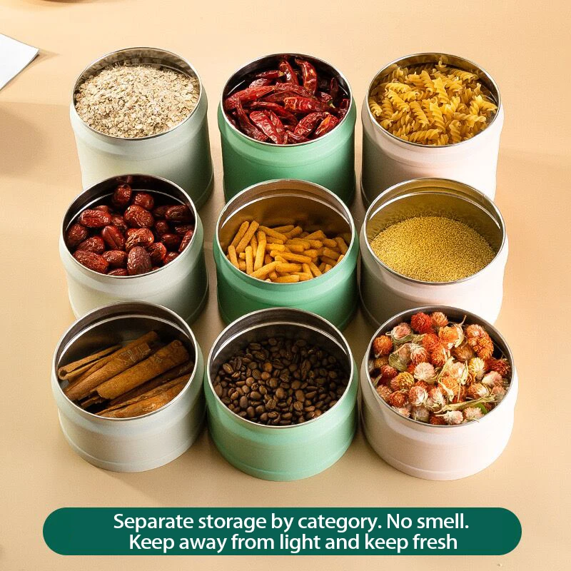 Wholesale Press Button Food Storage Vacuum Canister Steel Vacuum Sealed Jar for Coffee Beans / Tea Leaves