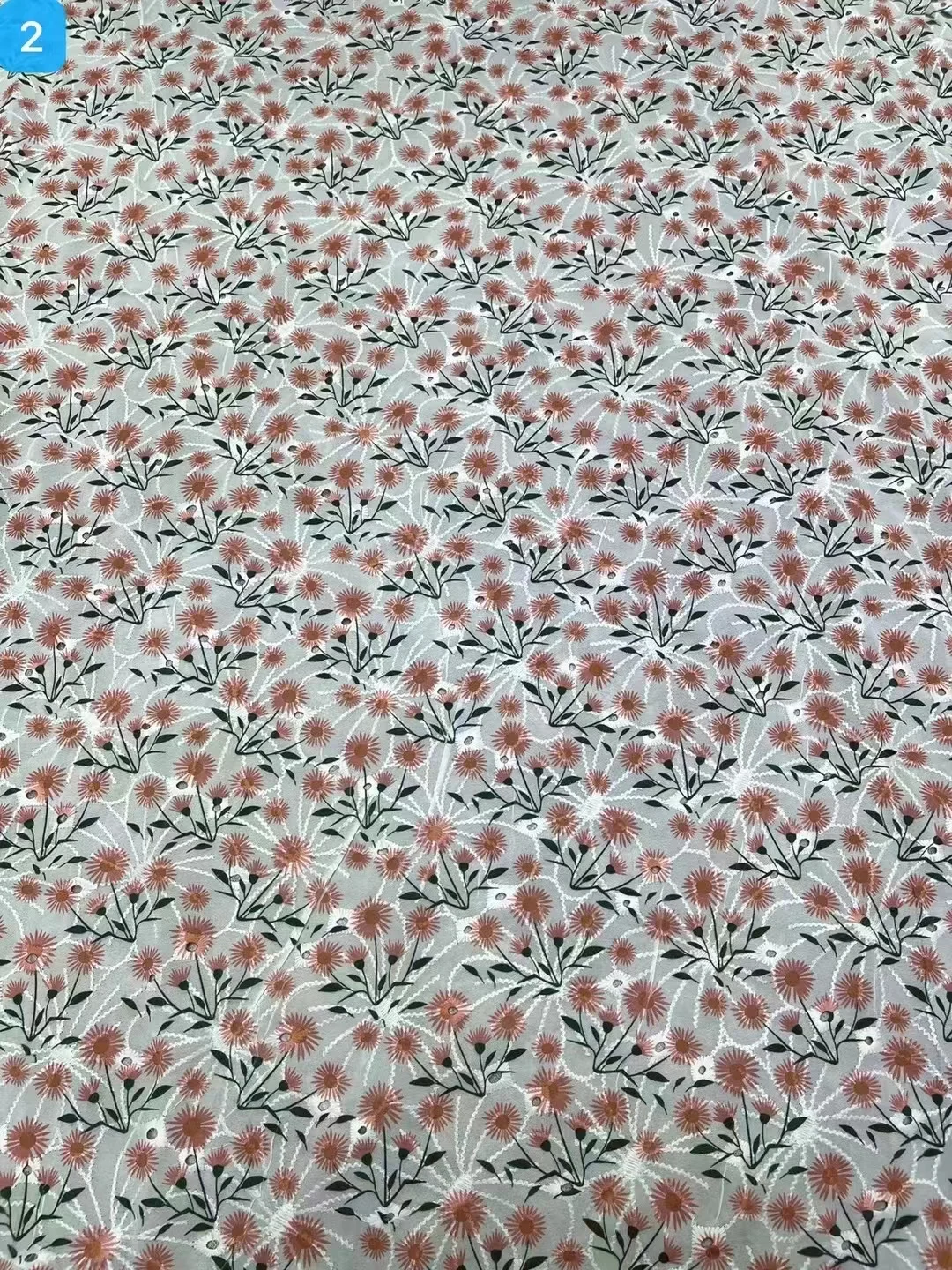New chiffon printed embroidered fabric flower dress lace embroidered curtain fabric