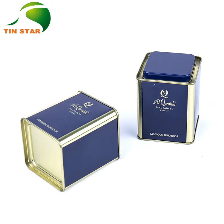 Wholesale square tea tin packaging luxury tin canisters for tea