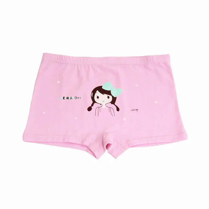 
Ready To Ship 4-12 Years Lovely Cartoon Printing Organic Cotton Kids Underwear for Girls 