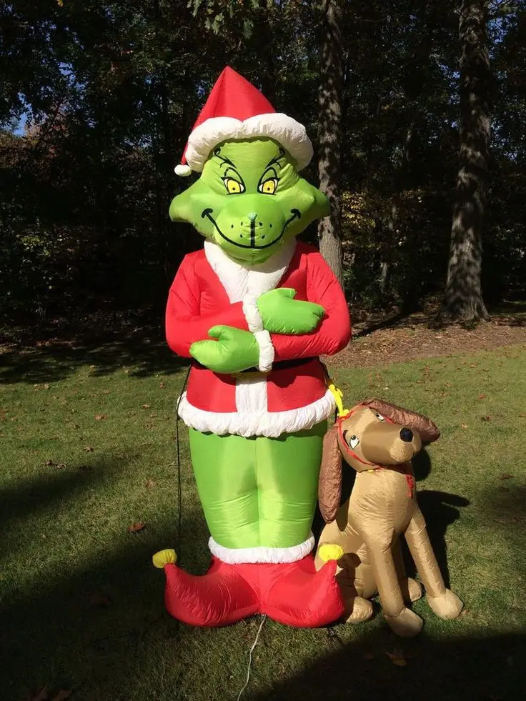 70 inch Inflatable Grinch Christmas Decoration for Outdoor Yard and Holiday Party Display