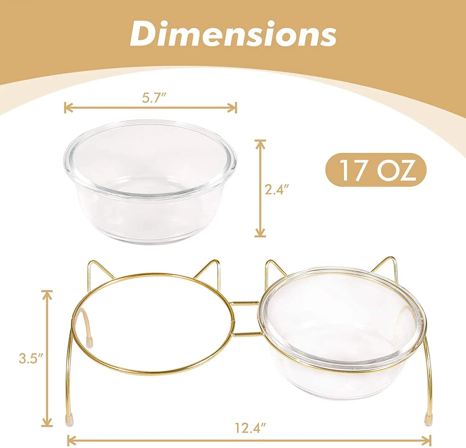 Personalized Elevated Raised Tilted Slanted Glass Stainless Steel Heated Cute Bowls For Cat Dog