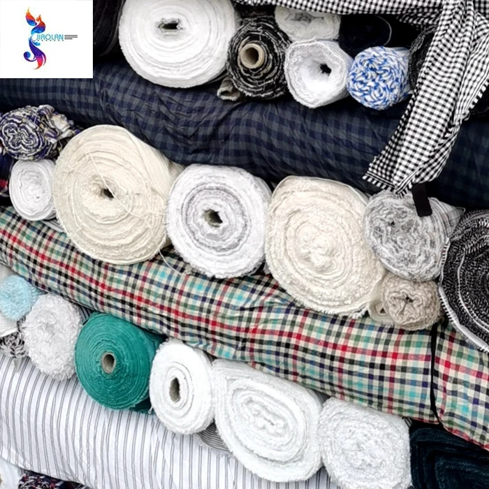 Africa woven textile cheap price cotton mixed fabric stocklot plaid fabric stock lot in kg for apparel (1600388821310)