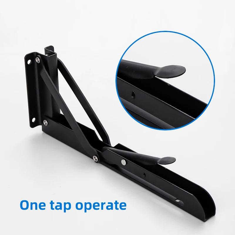 Factory Wholesale Sturdy Metal Bracket Steel Wall Mounting Bracket 90 Degree Drop Down Stainless Steel Folding Shelf Bracket