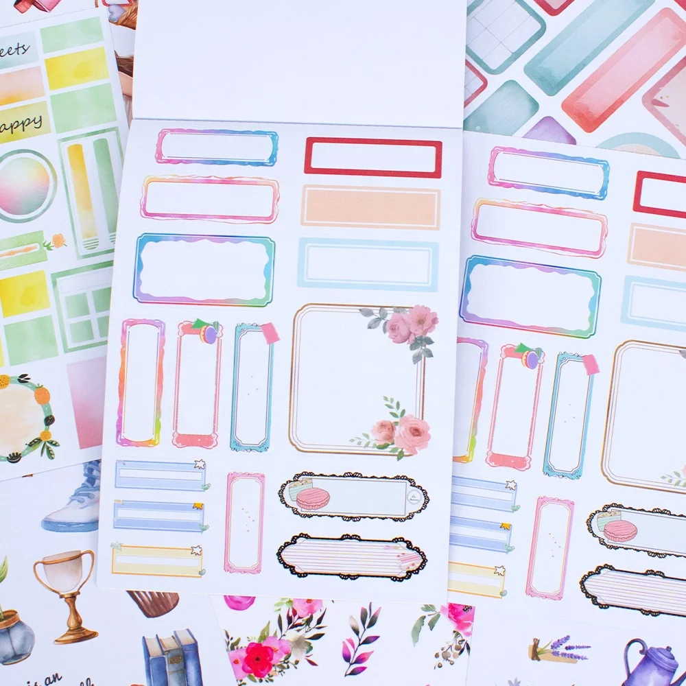 2024 NEW 20Sheets Europe and America Series Fashion Girl Flowers A5 Sticker Book