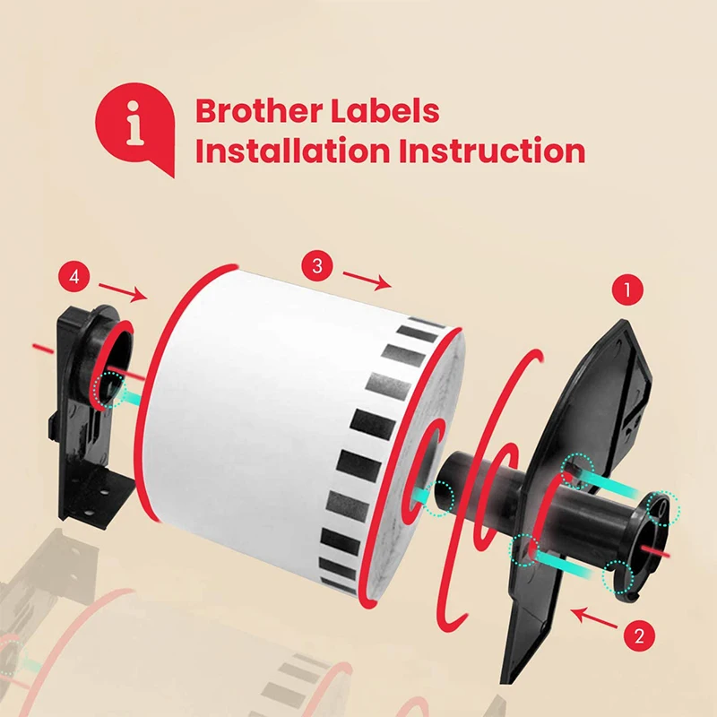 Direct thermal printing thermal label printer module self-adhesive compatible with DK22205 brother label
