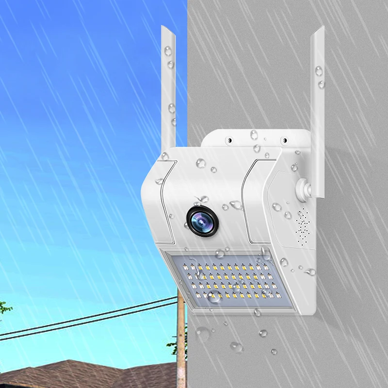 D6 Outdoor Waterproof Led Light Hidden 1080p Hd Wifi View Online Two-way Audio Security Surveillance IP Camera