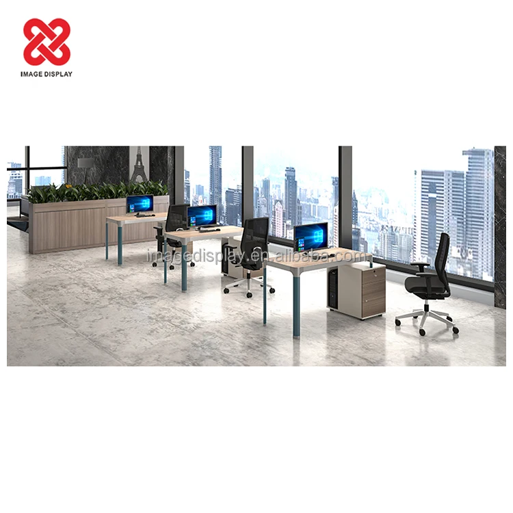 IMAGE Factory High Quality Office Furniture Upholstery Fabric Office Table Legs Metal Modular Home Office Computer Desk