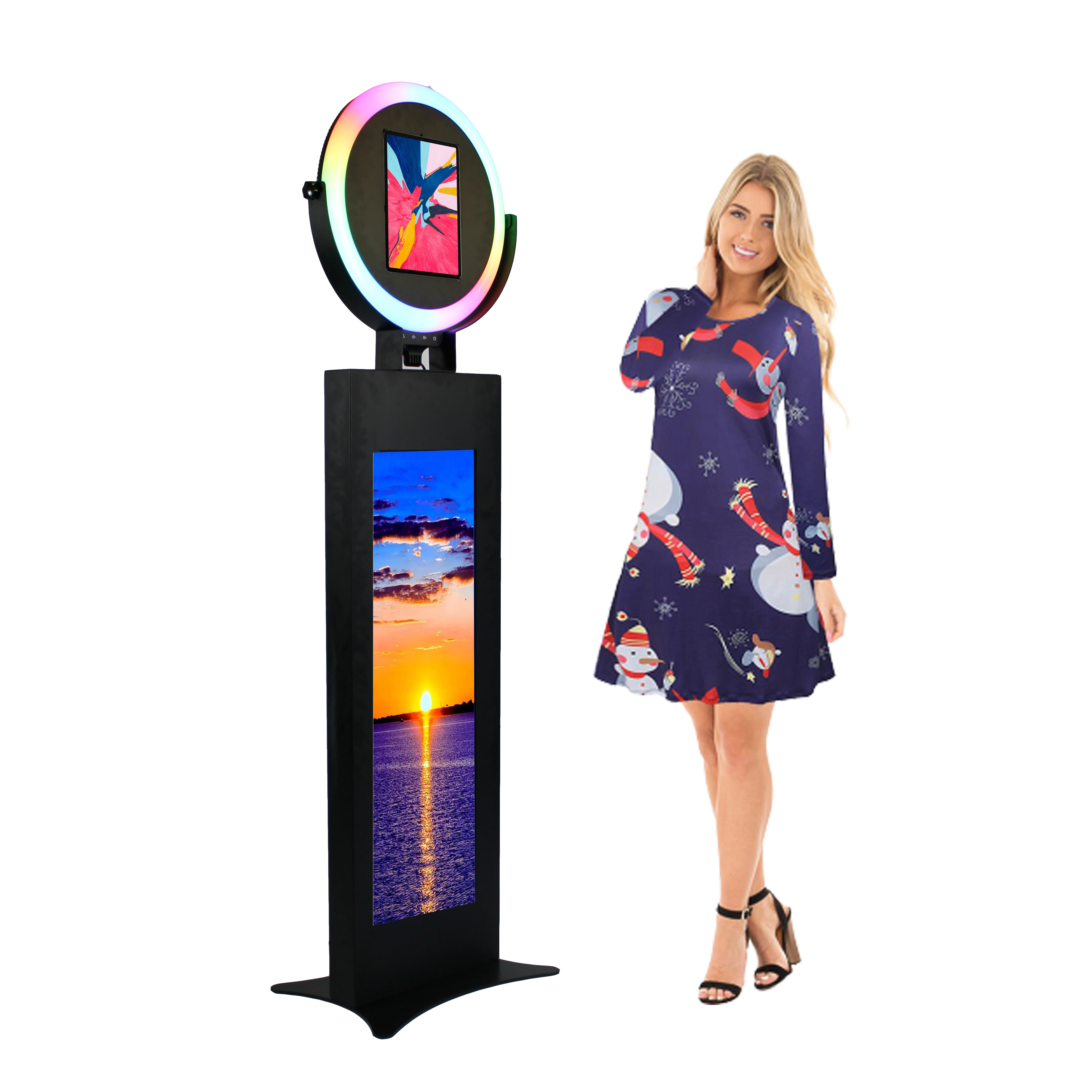 Горячая Распродажа, 12,9 дюймовая фотобудка с RGB-подсветкой, фотобудка, оболочка, Ipad для мероприятий