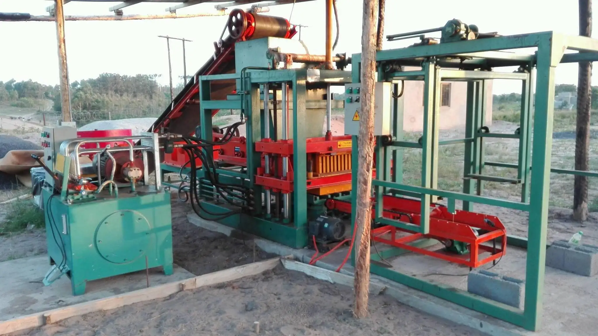 SHENGYA QT4-20 машина для производства полых блоков с гидравлической машиной