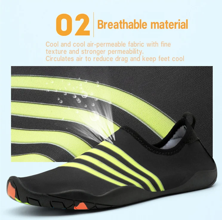 2024 NEW MSR MS1007 Summer Outdoor Unisex Quick Dry Rubber Beach Shoes Anti-Slip Barefoot Safety Swimming Diving Surfing