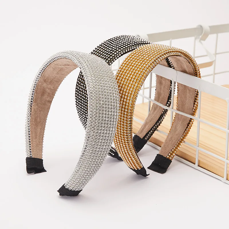 
Ins Newest Fashion Solid Color diamond Fashion Shiny hair band 