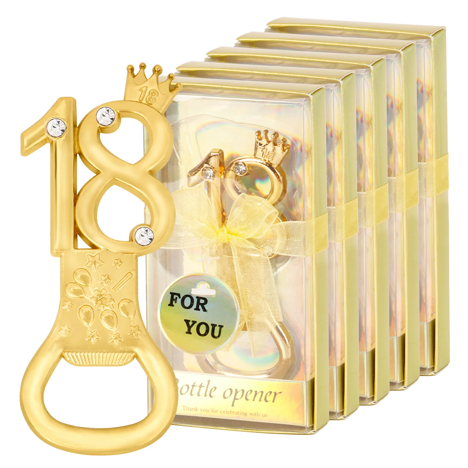 Wedding Celebration Gift of 18th Bottle Opener gifts for 18 year old Birthday party favors for Number 18 Beer openers