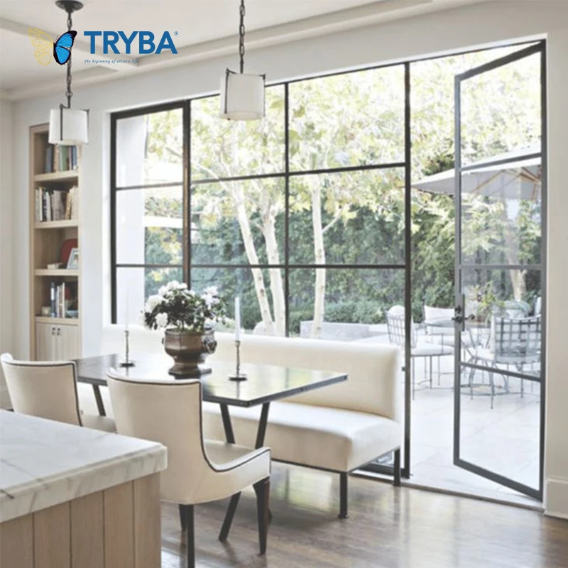 Popular NFRC Southwestern Stainless Steel Door with German Hardware Waterproof for Villa Hospitality Industry Use Direct China