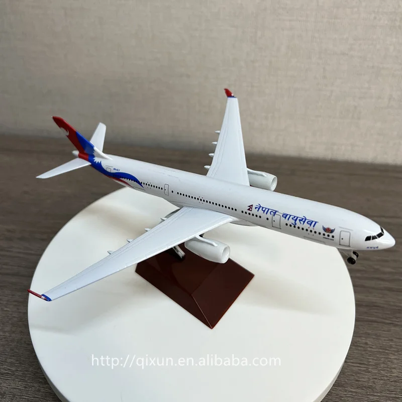 Kids Toys  Cheap Model Airplanes Scale 1:200 20cm A330 Nepal Airline Desktop Airplane Model  with  Landing Gear Metal