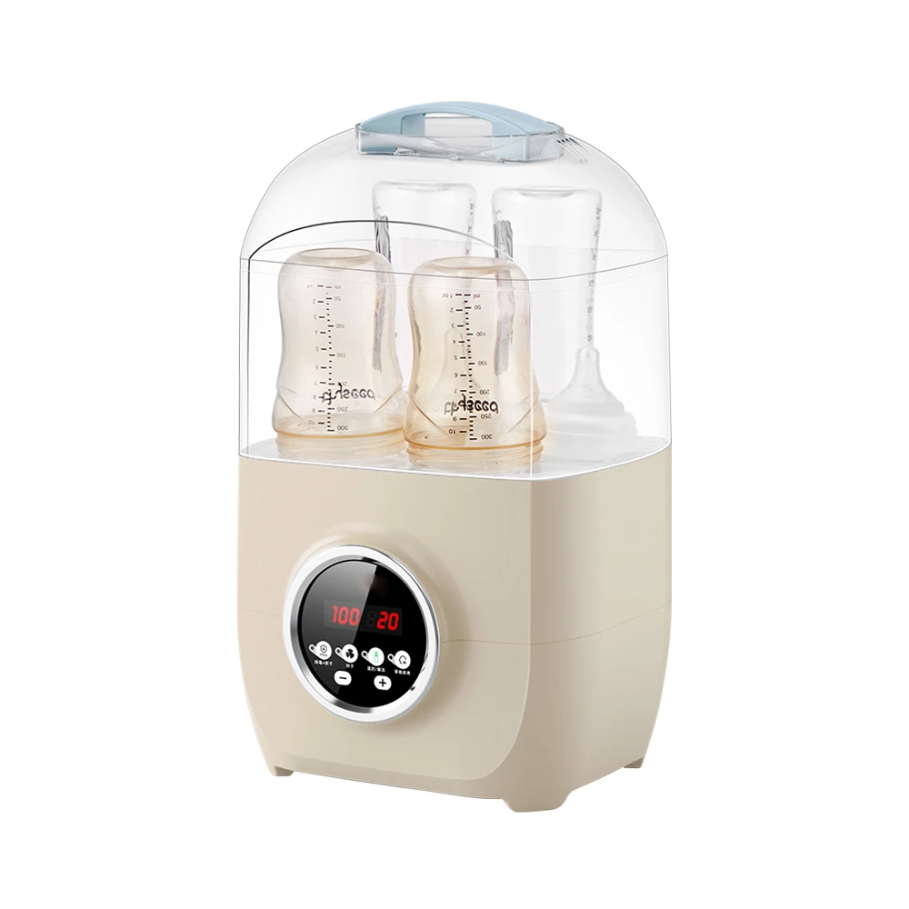 Huge Space 4-6 Bottle Steam Sterilizer with 99.99% Germs Killing Lactose Warmer Travel-friendly Bottle Sterilizer for Babies
